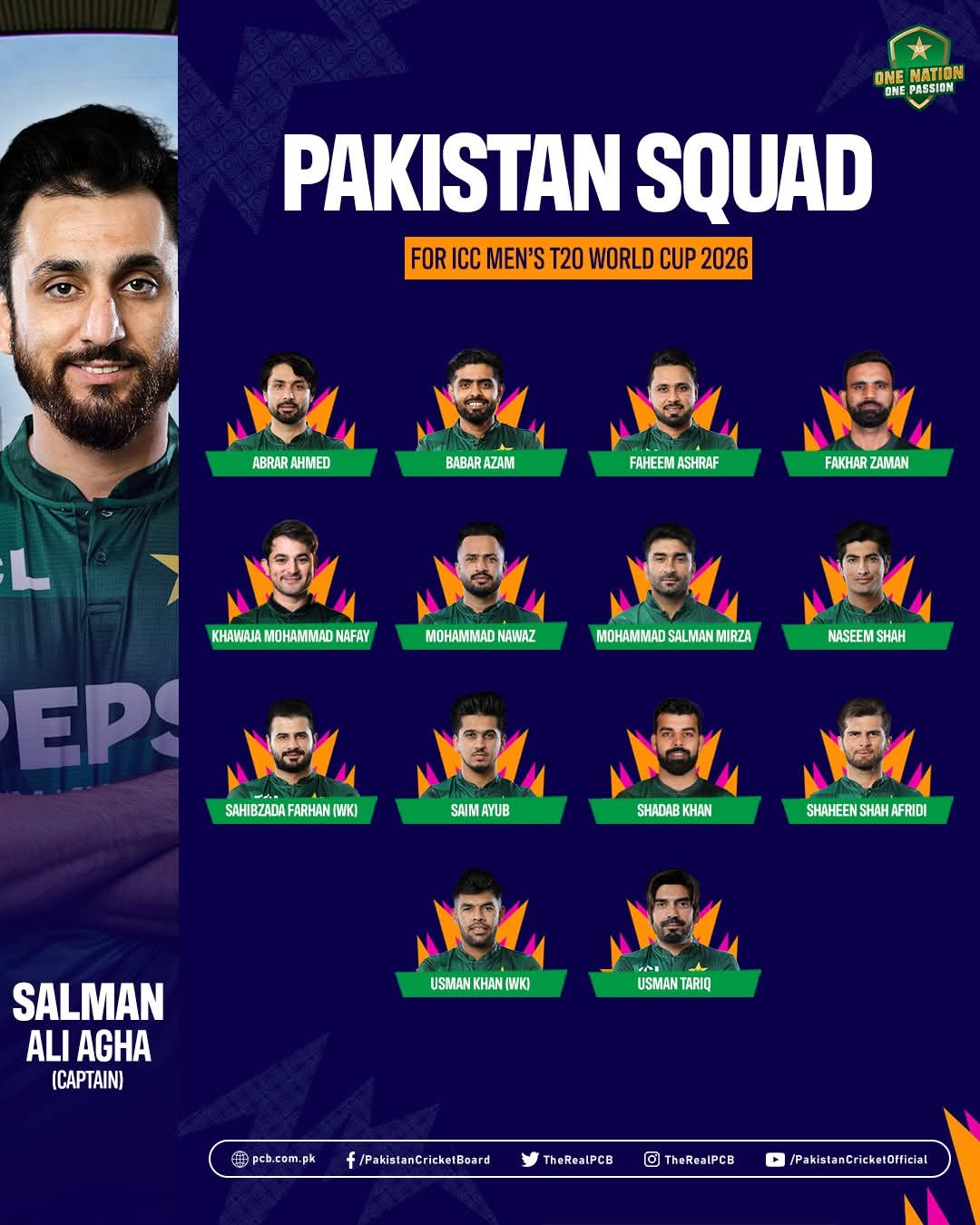 Pakistan announce T20 World Cup squad amid boycott rumours