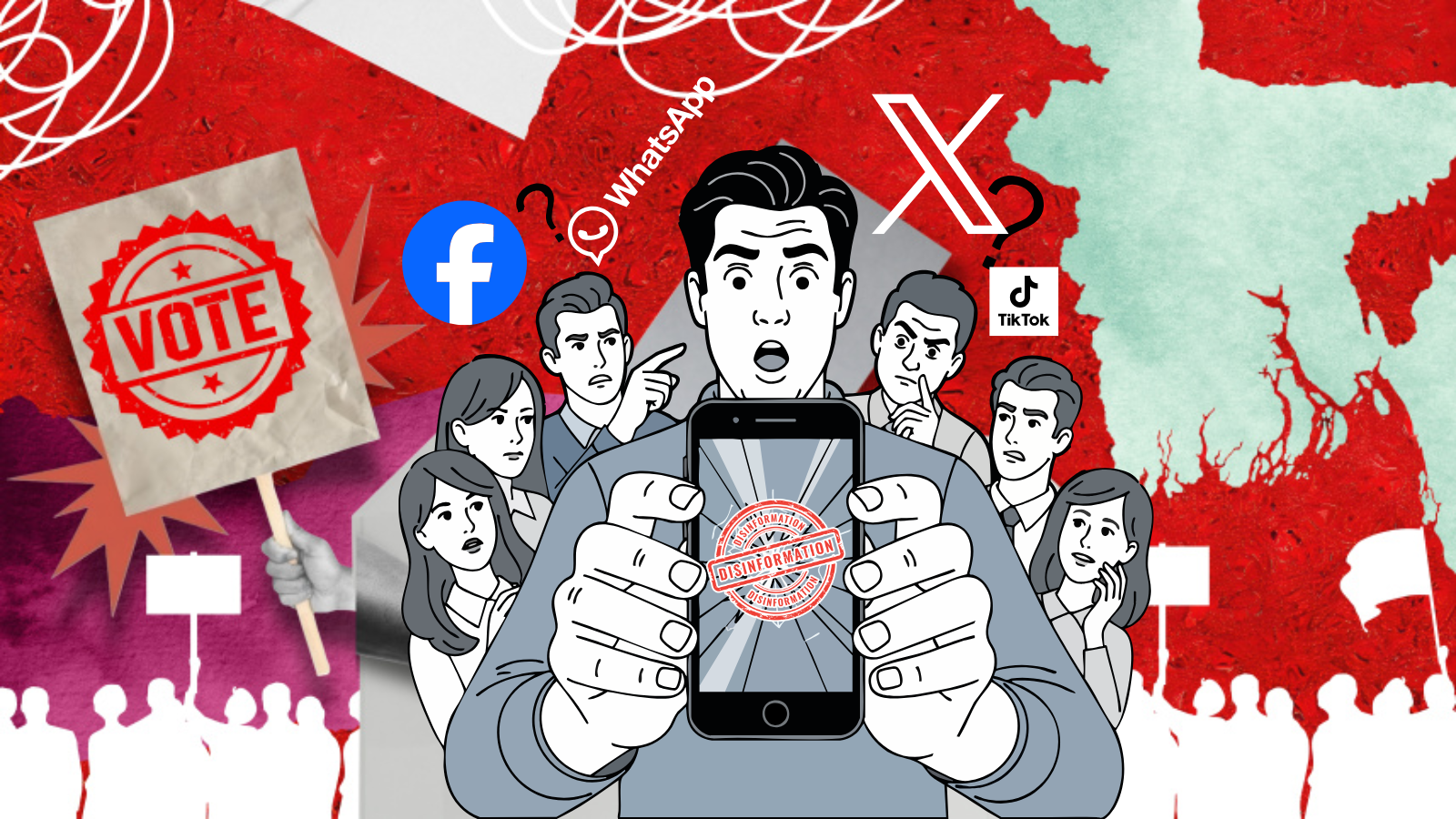 Disinformation swarms social media