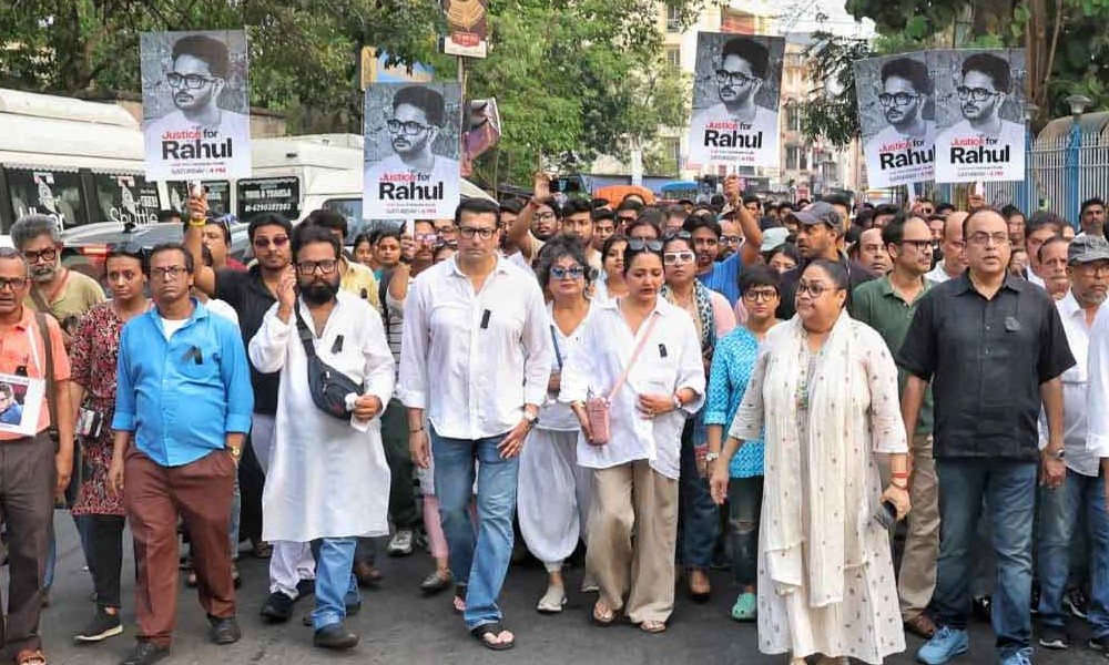Tollywood artistes take to the streets demanding justice for Rahul’s death