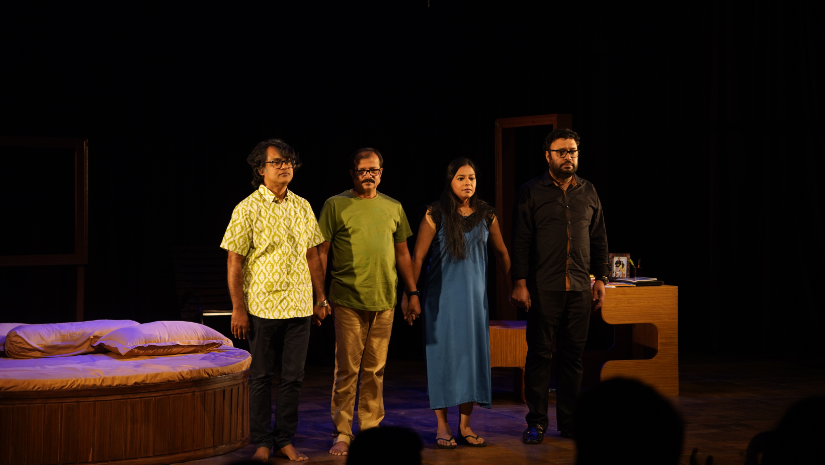 Upstage theatre troupe staged ‘Raat Bhore Brishti’ at Shilpakala Academy