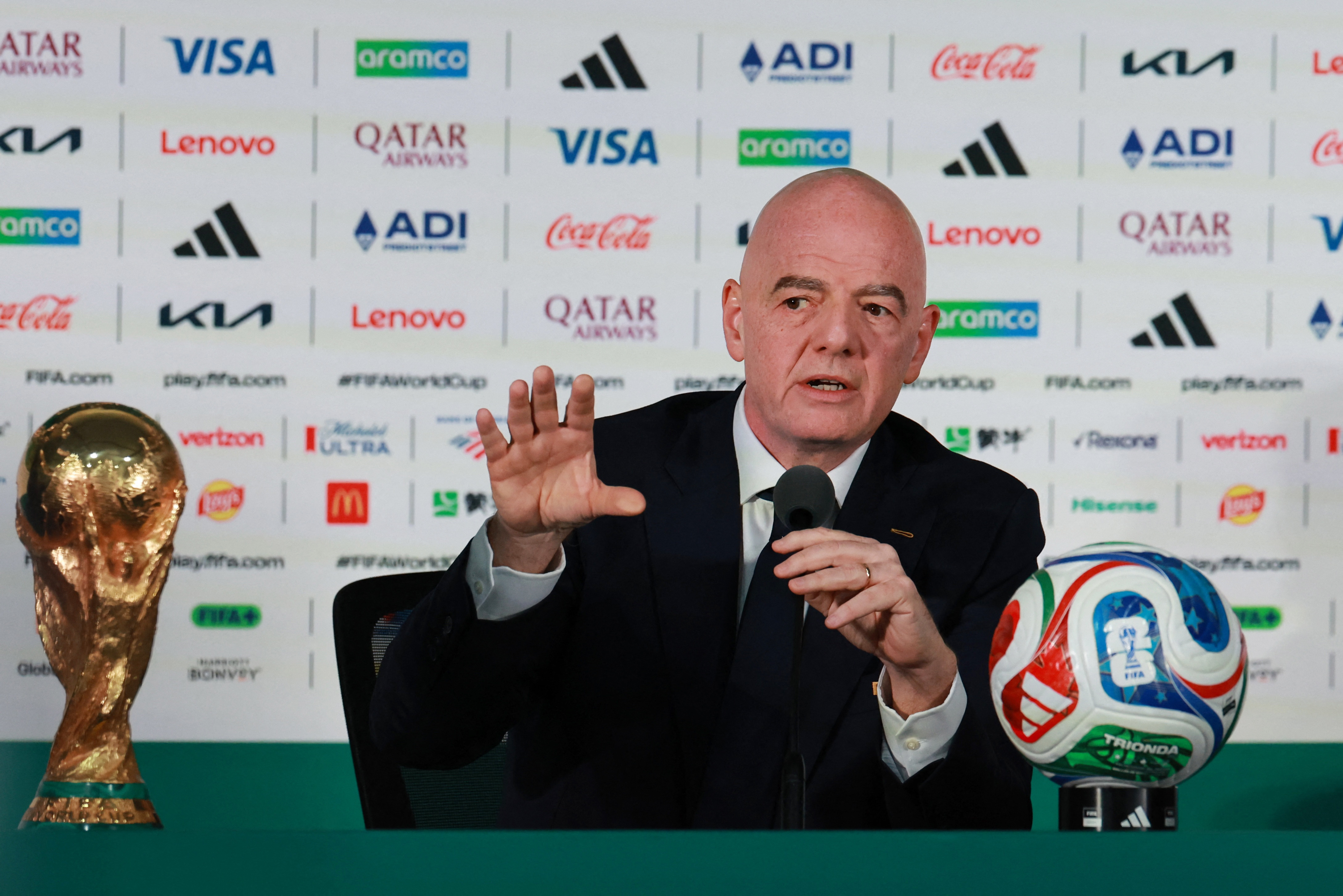 FIFA boss Infantino defends World Cup ticket prices, brushes off visa row