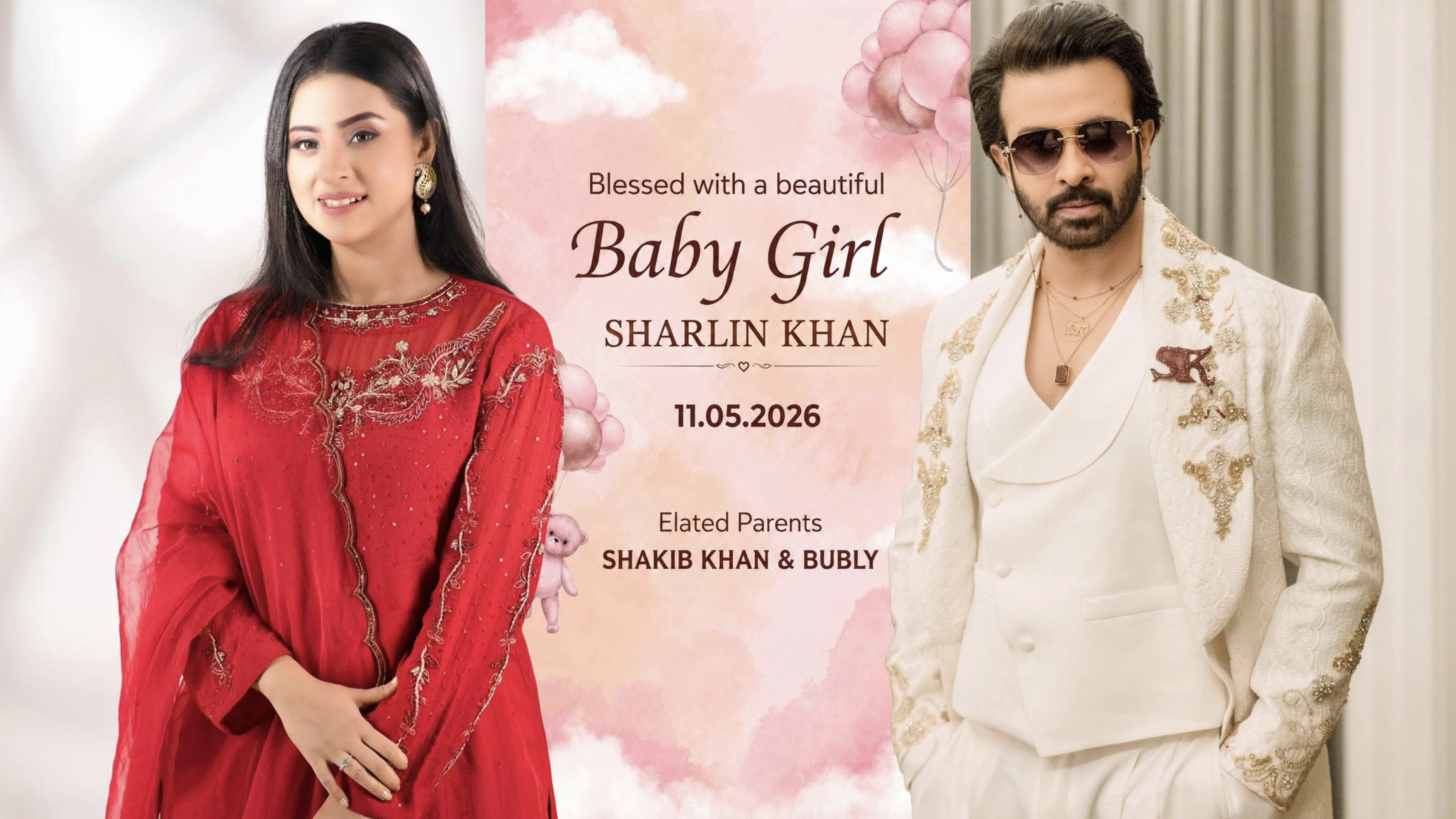 Bubly and Shakib Khan welcome their daughter Sharlin Khan