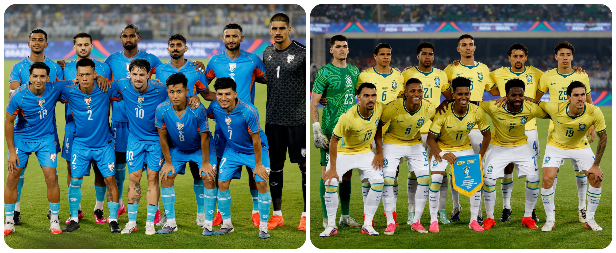 Brazil make seven changes for historic India friendly