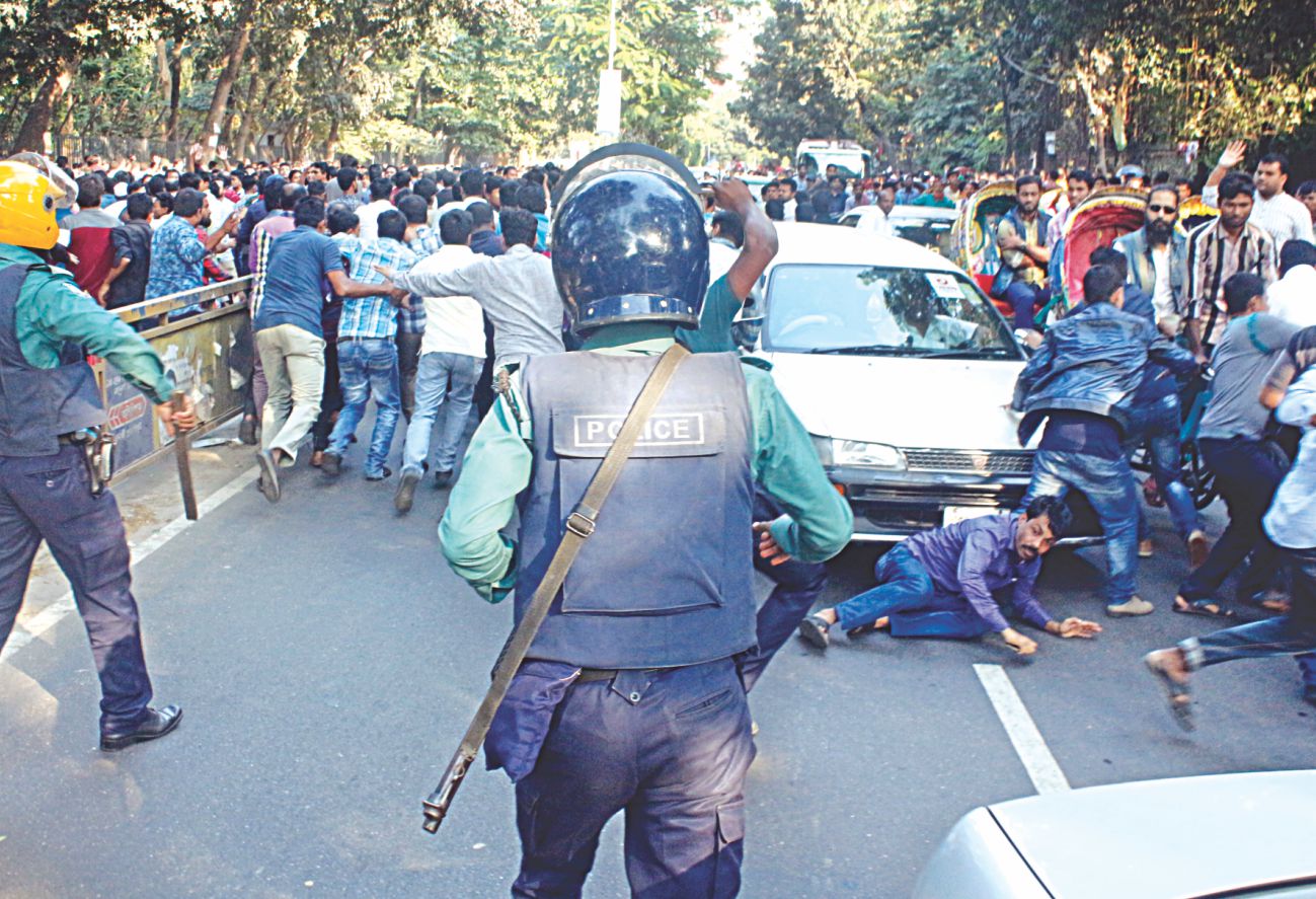 BNP men, police clash in city