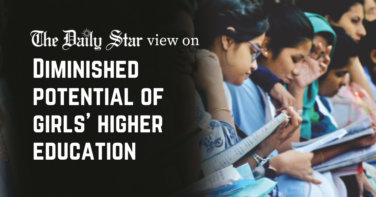 Why are girls falling behind in higher education?