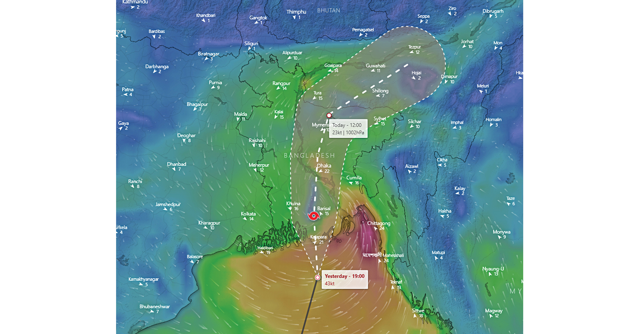 Sitrang whips through south and beyond