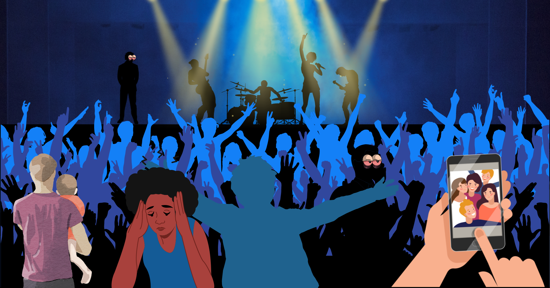 Types of people you see at a concert 