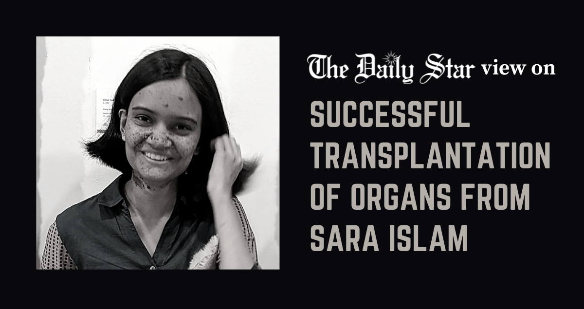 Sara’s gift to humanity should inspire us
