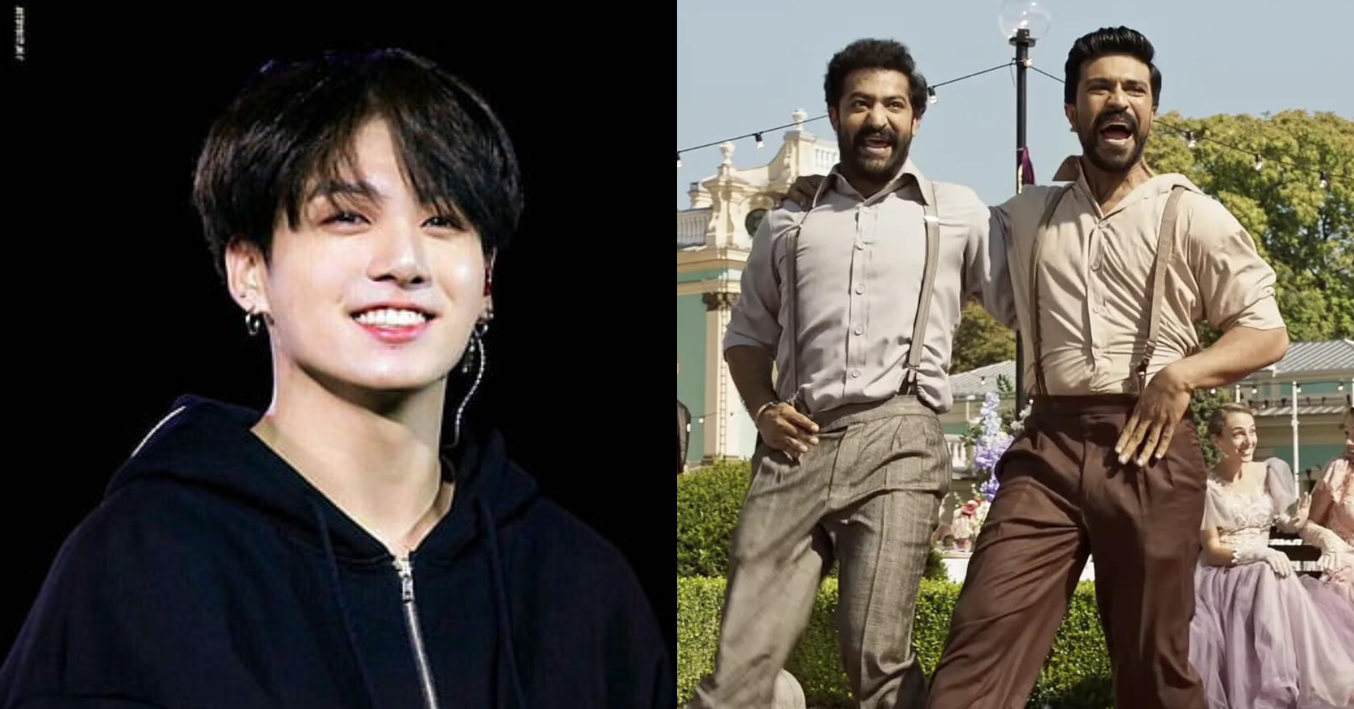 K-pop star Jungkook sings along to “Naatu Naatu” during live session