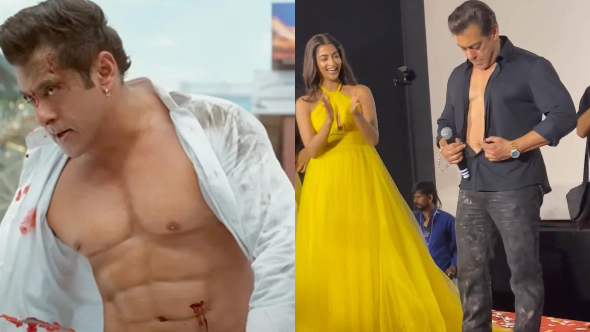 Salman Khan flaunts 'six pack abs', fans ask where the 'abs' are