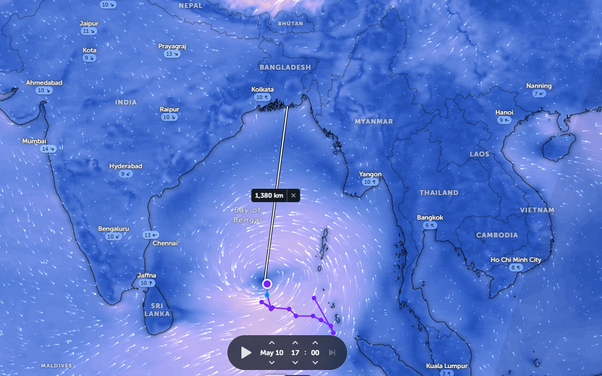 4 websites to track Cyclone Mocha in real-time