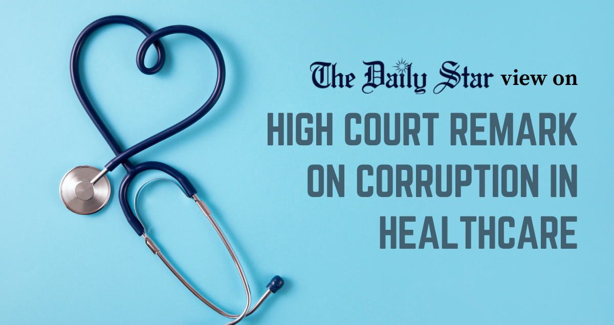 A corruption crackdown in health sector is a need of the hour
