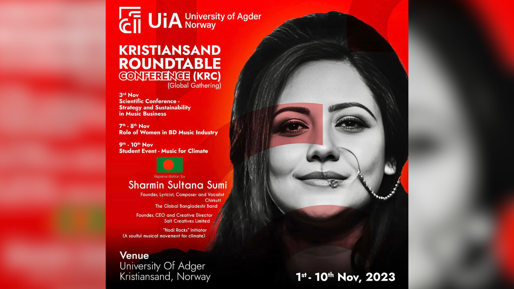 Chirkutt's Sumi to share her musical journey in Norway's University of Agder