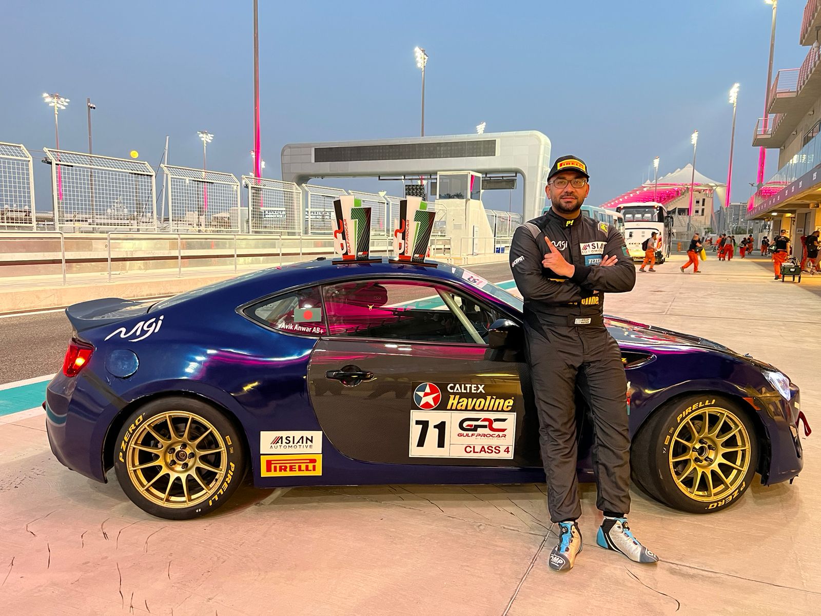 Avik Anwar secures double win in Round 1 of Gulf Pro Car Championship