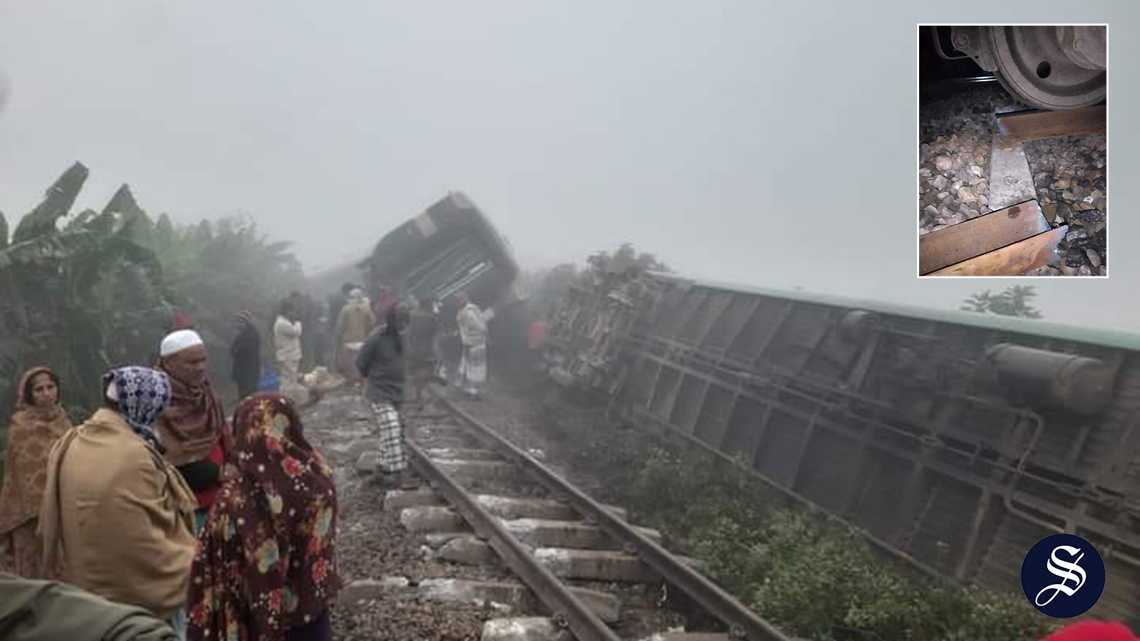 One killed as train derails on 'sabotaged' tracks in Gazipur