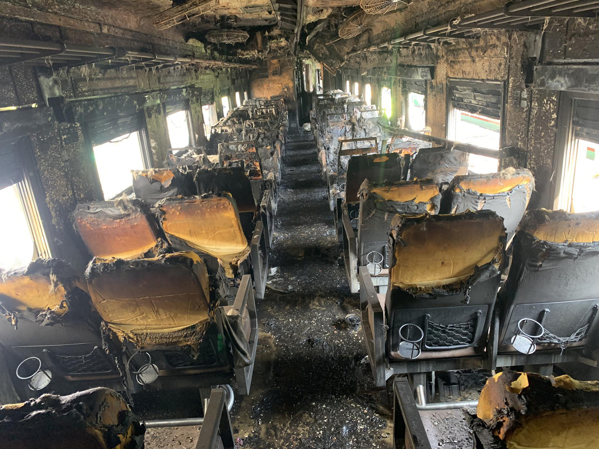 Mohanganj Express set on fire at Tejgaon: Mother, 3-yr-old among 4 killed