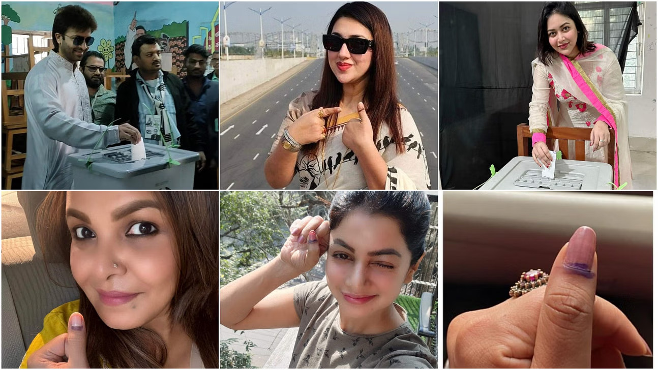 Celebs cast their votes