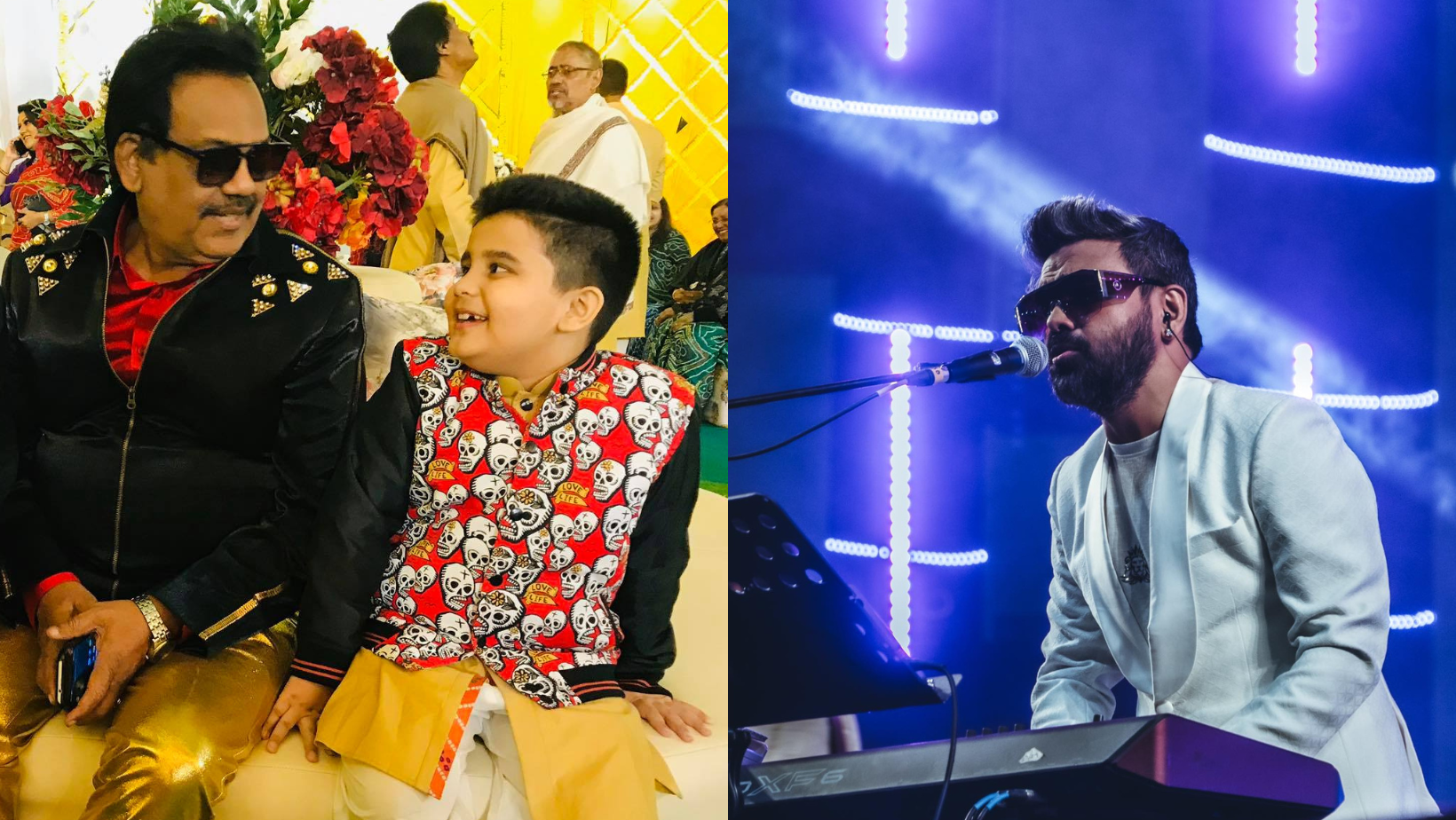 Ferdous Wahid, Habib Wahid, and Aleem Wahid share the stage for the first time