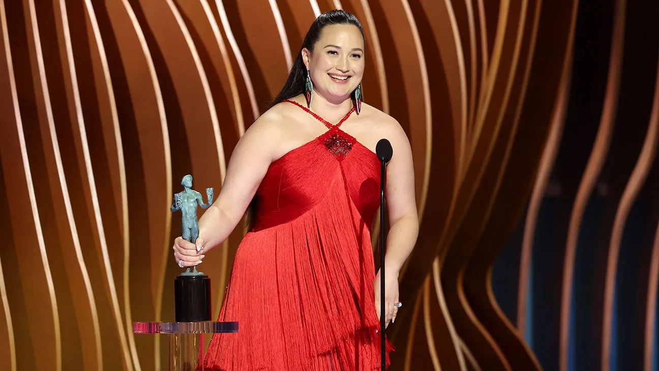 Lily Gladstone makes history as first indigenous actor to win Best Female Actor at SAG Awards