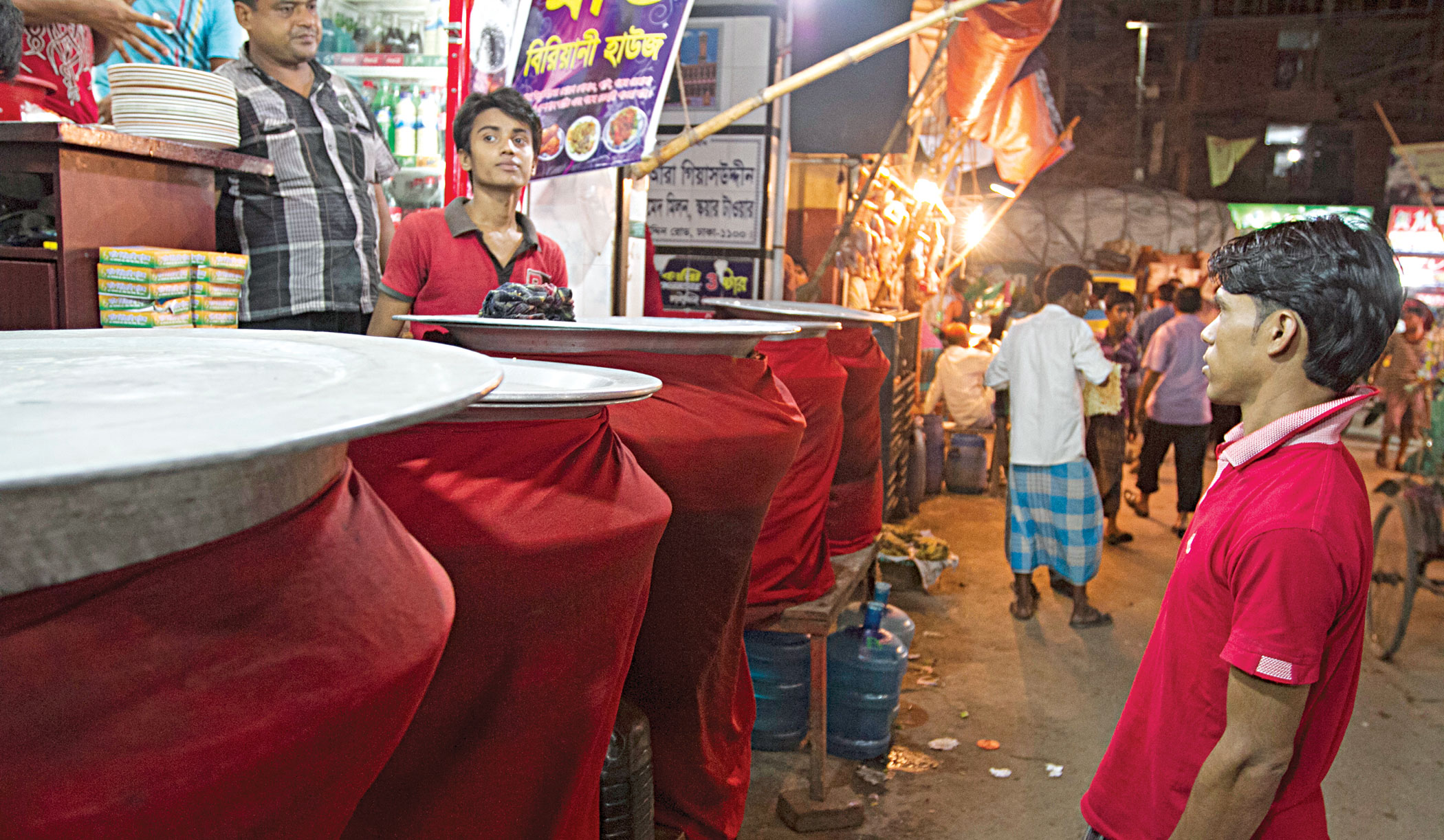 Why are biriyani pots covered in red cloth?