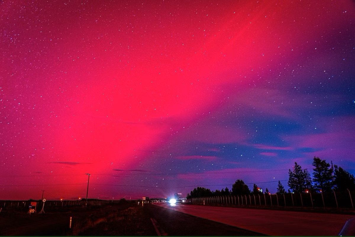 Solar storm and aurora: A dazzling display of colourful lights