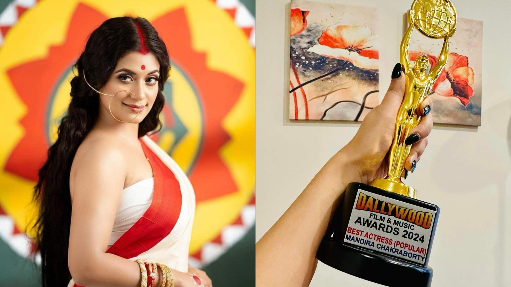 Mondera wins Dhallywood Best Actress Award for ‘Kajol Rekha’