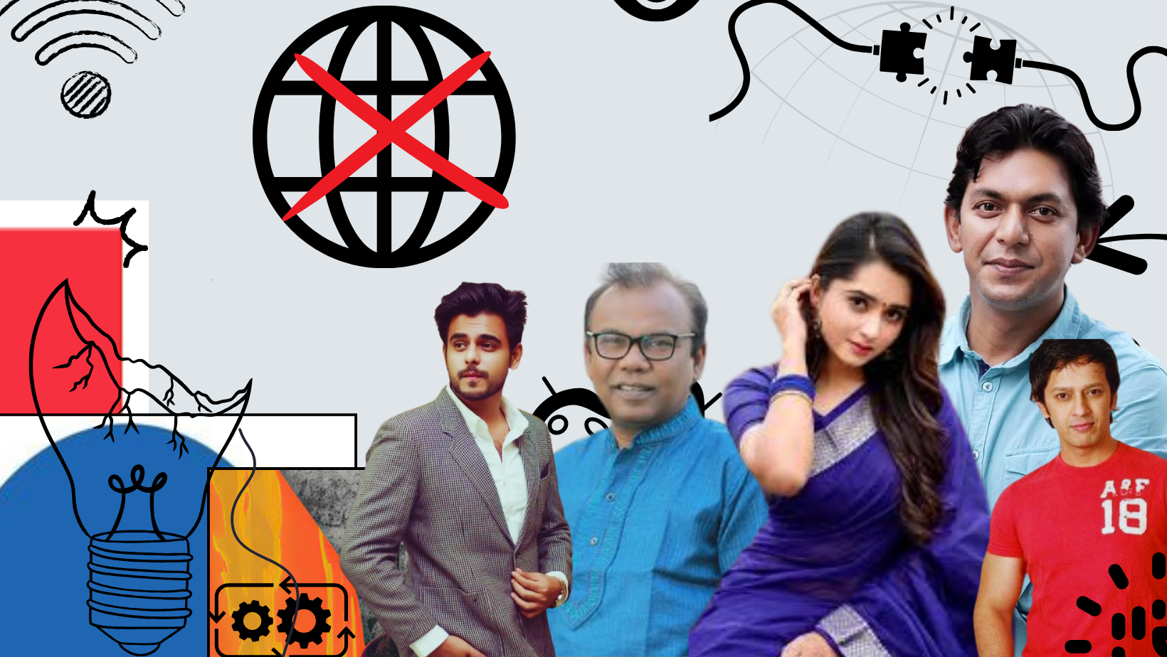 Stars reflect on life off the set during internet outage