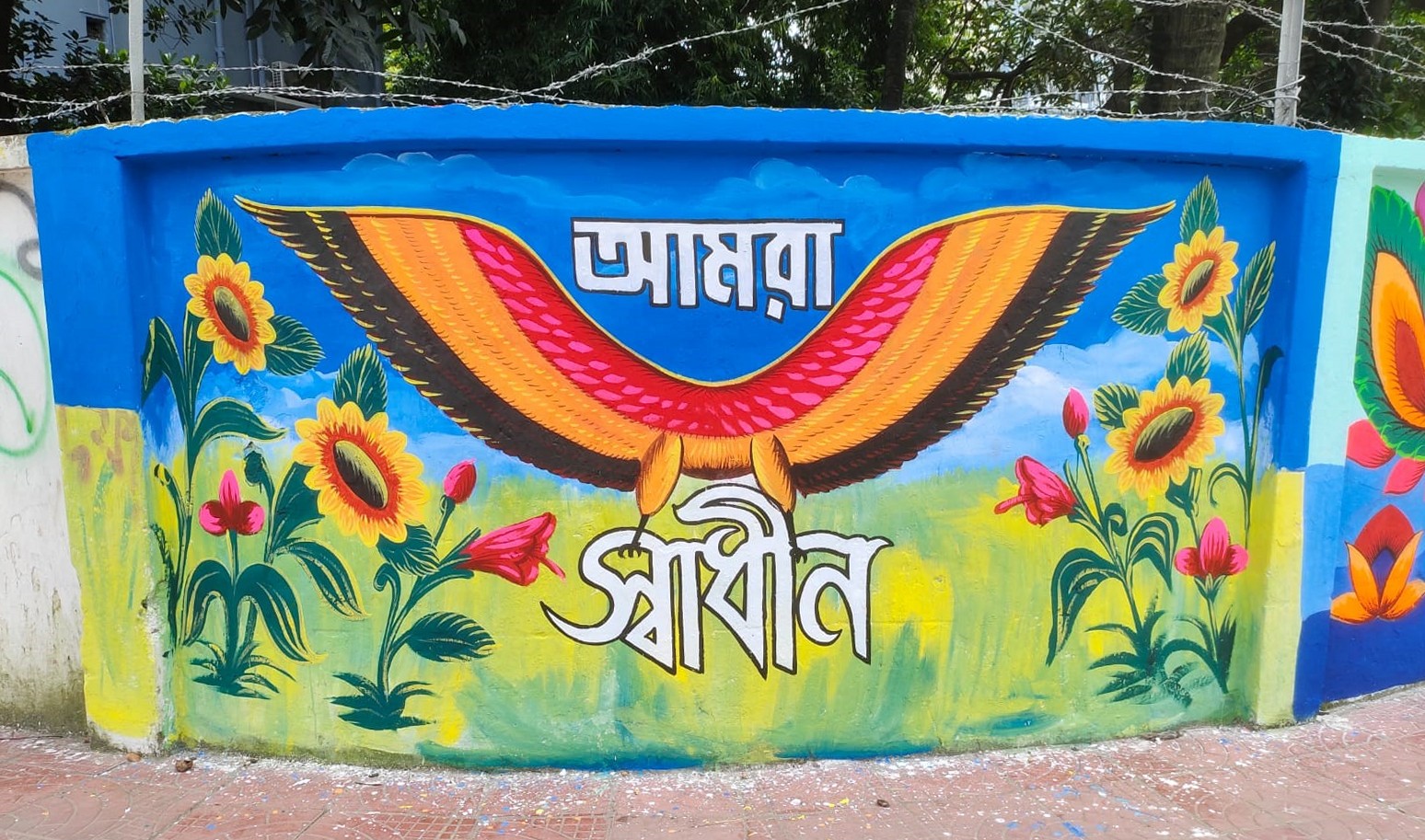 Rickshaw art turn Dhaka University walls into an art gallery
