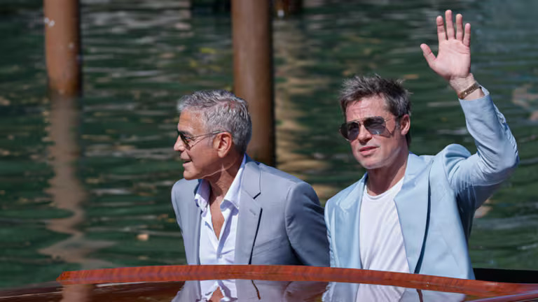 Pitt and Clooney take Venice by storm as ‘Wolfs’ earns standing ovation