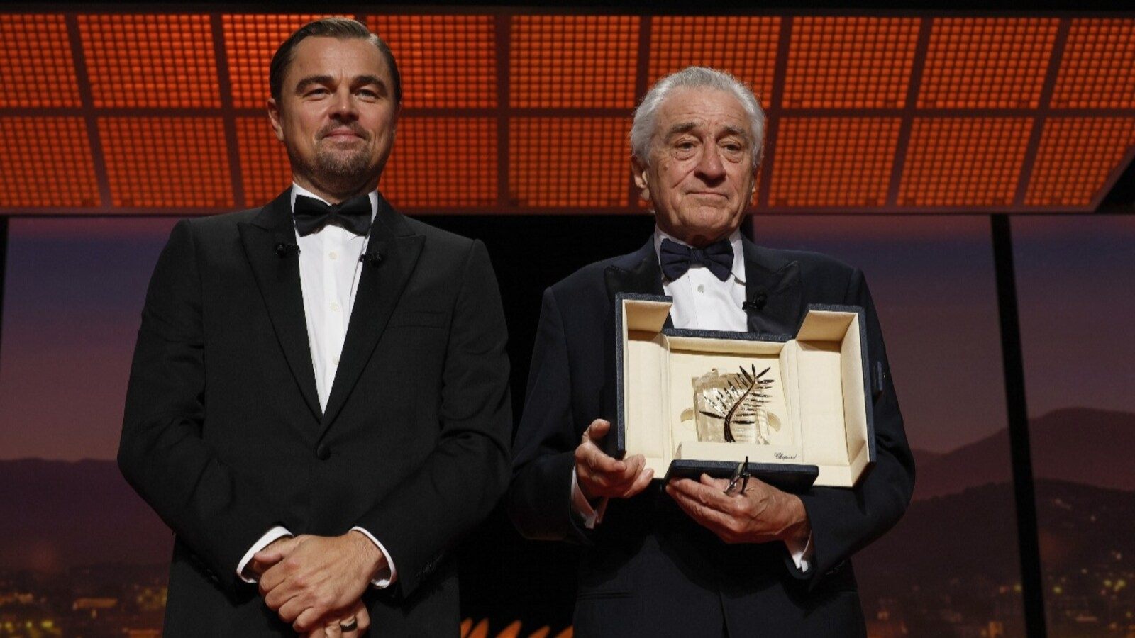 Leonardo DiCaprio presents De Niro with honorary Palme d’Or at Cannes 2025