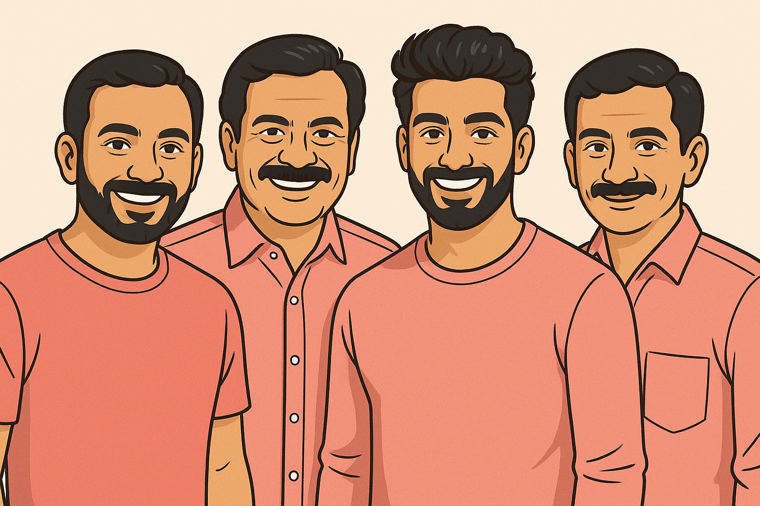 Finding the men in pink