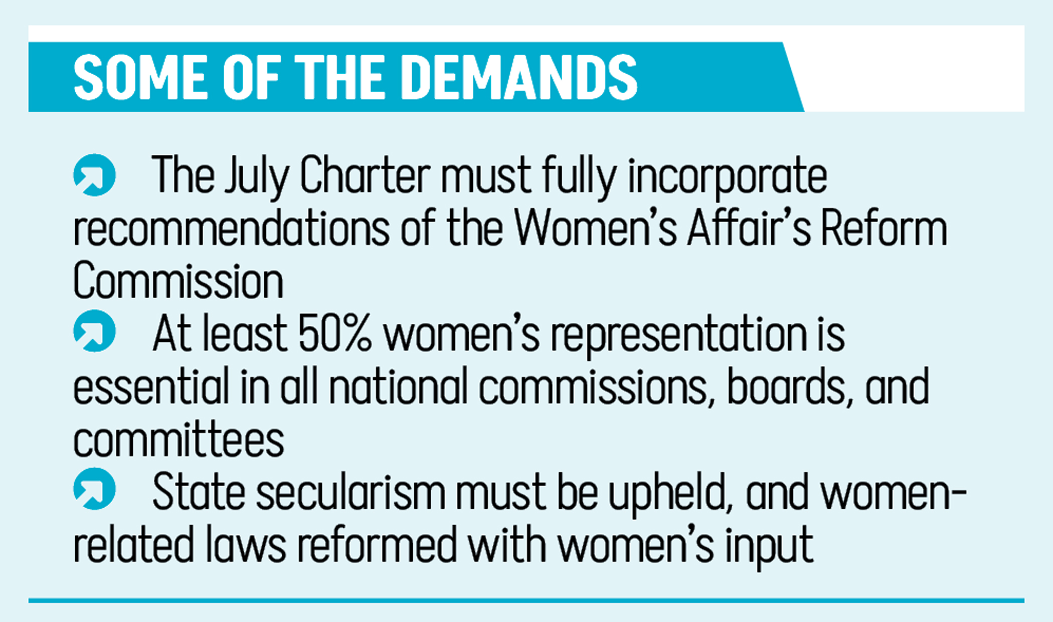 ‘How can you decide on women without them?’