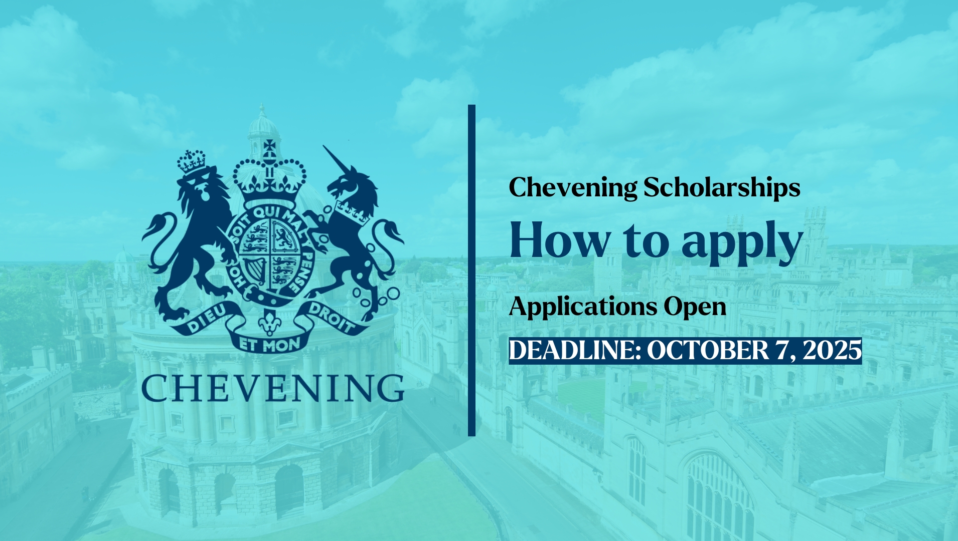 Chevening Scholarships 2026-2027: How to apply