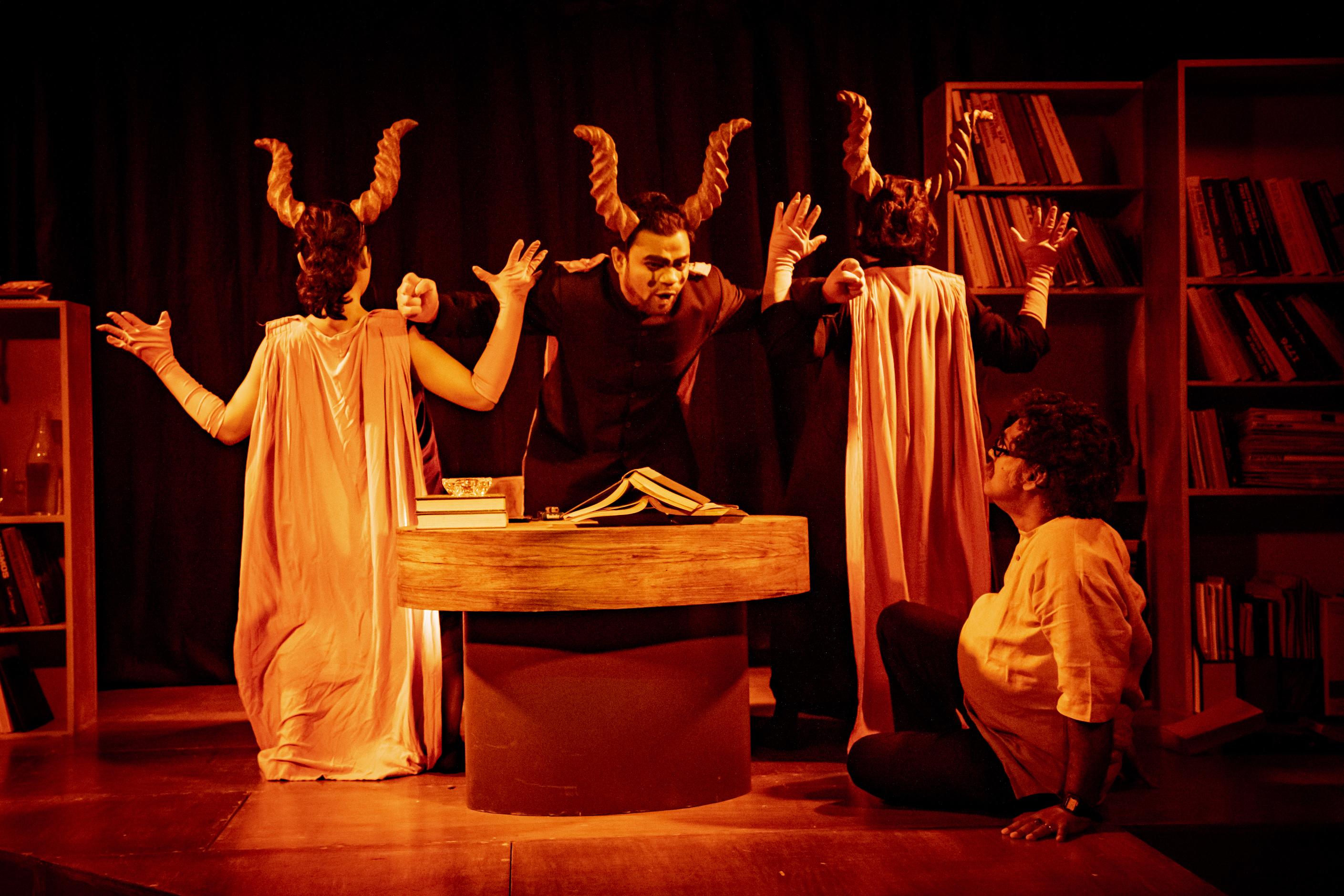 Anuswar stages seriocomedy ‘Buddhijibir Bashay Shoytan’