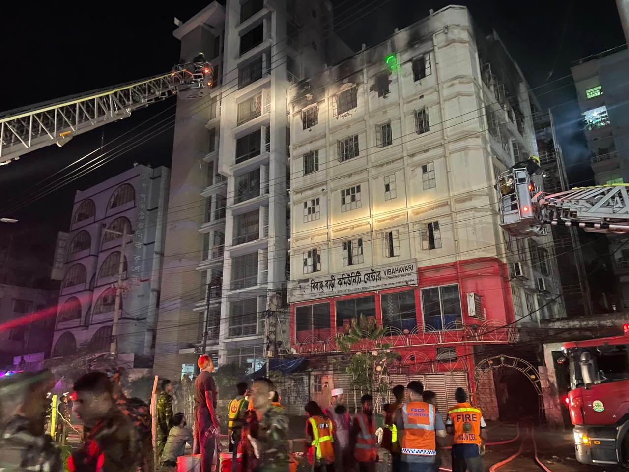 Fire at building in Mirpur’s Kalshi under control