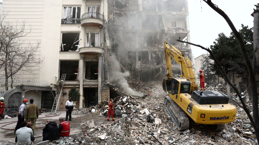 A view of a residential building damaged by a strike, amid the U.S.-Israeli conflict with Iran, in Tehran, Iran, March 23, 2026. Photo: Reuters