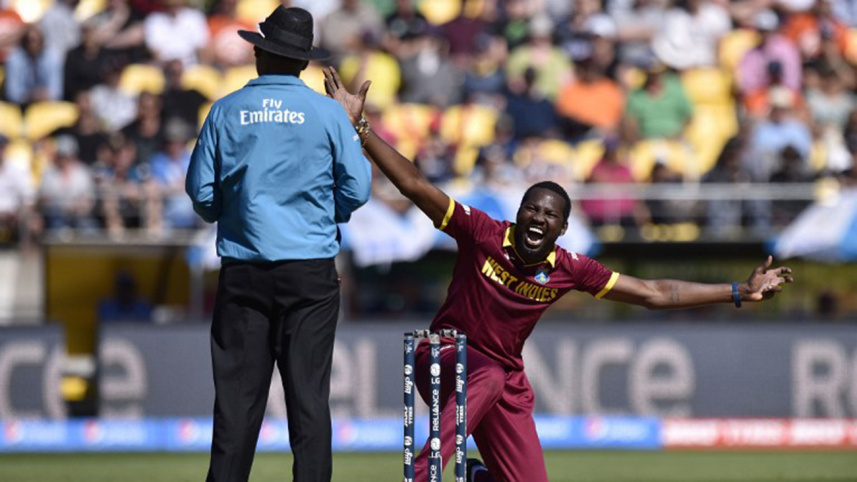 West Indies' bowler Sulieman Benn