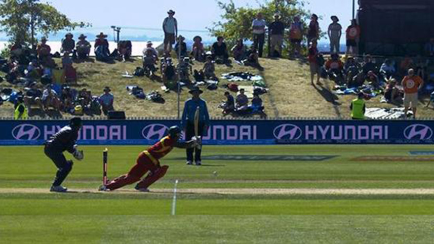 Regis Chakabva ran into his wicket
