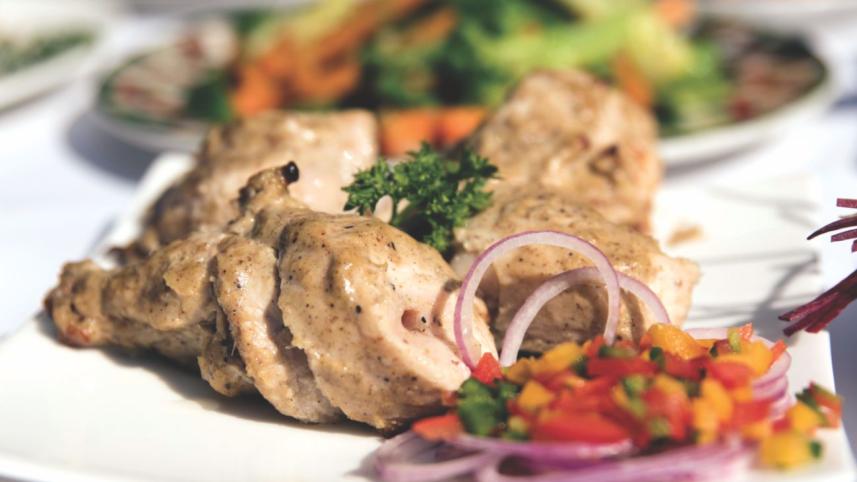 A kebab and paratha fiesta