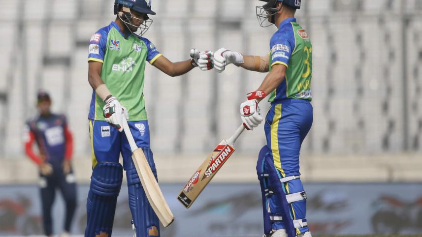 David Warner and Afif Hossain