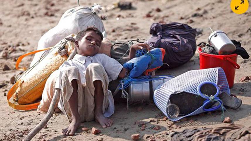 A Rohingya boy