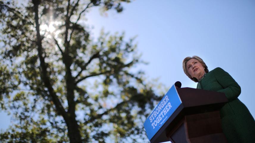 Democratic presidential candidate Hillary Clinton, US election 2016
