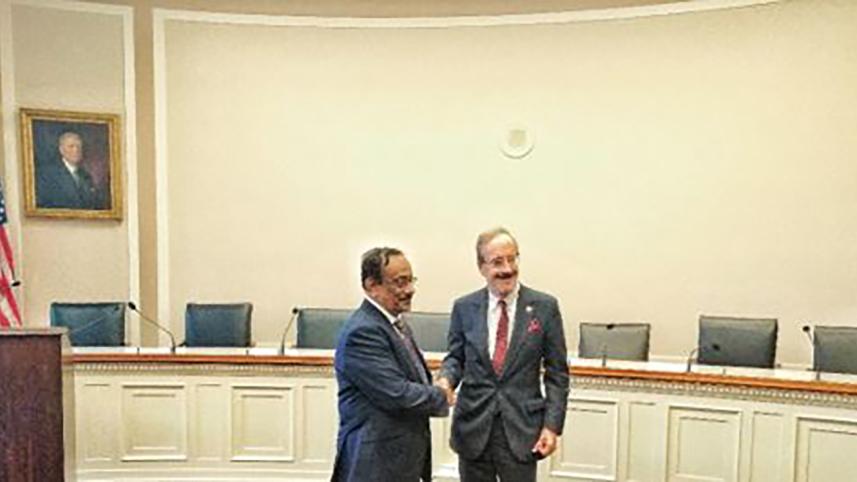 Bangladesh Foreign Secretary Md Shahidul Haque met with US Congressman Eliot Engel