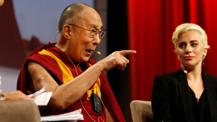 The Dalai Lama and singer Lady Gaga 