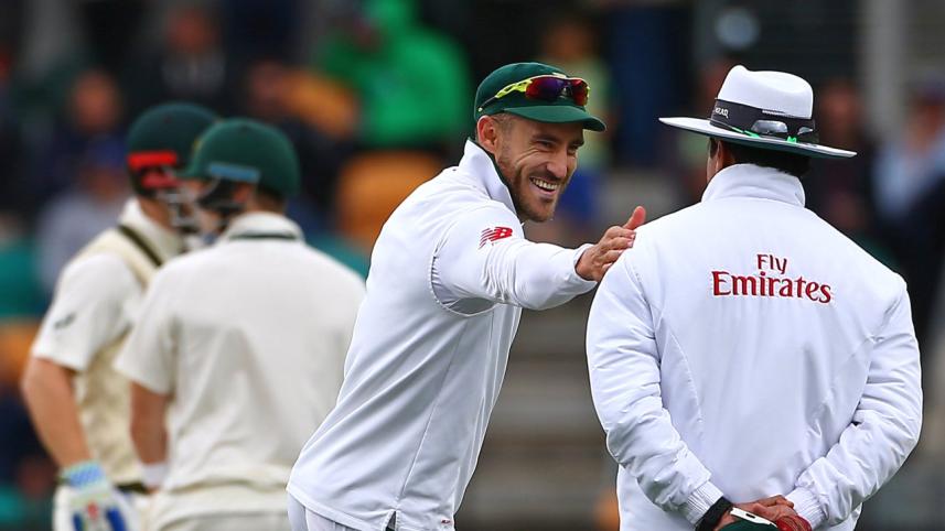 South Africa's captain Faf du Plessis 