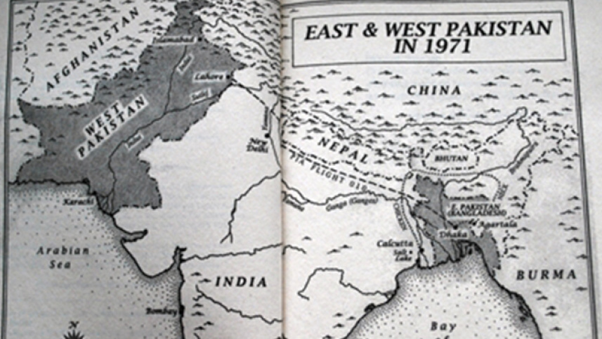 west and east pakistan map