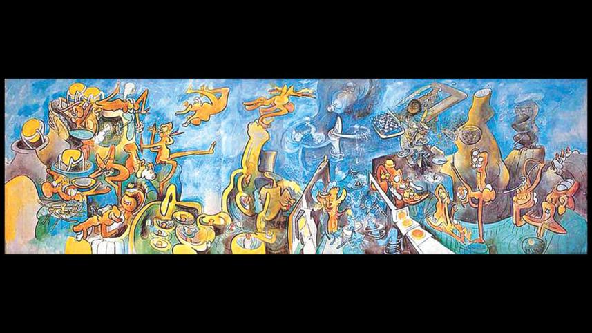 Elle Loge La Folie, oil on canvas, 1970 by Roberto Matta