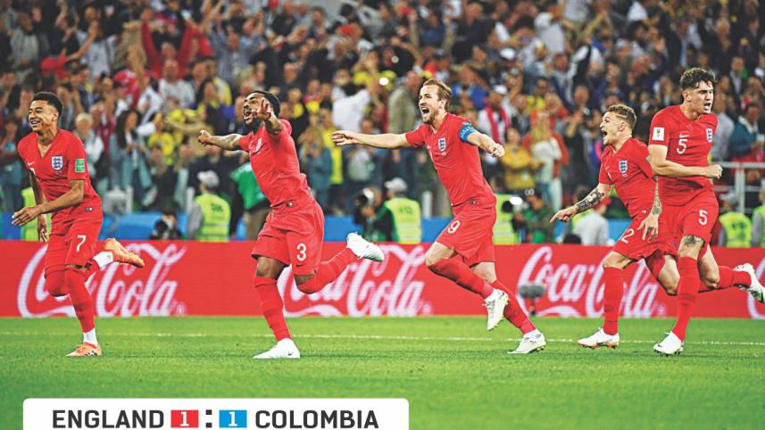 World Cup England vs Colombia match