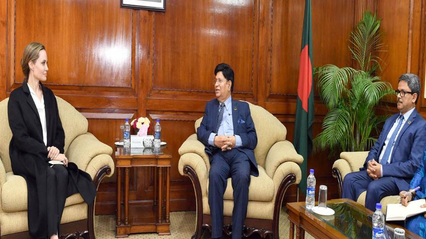 Angelina Jolie and Foreign Minister Dr AK Abdul Momen