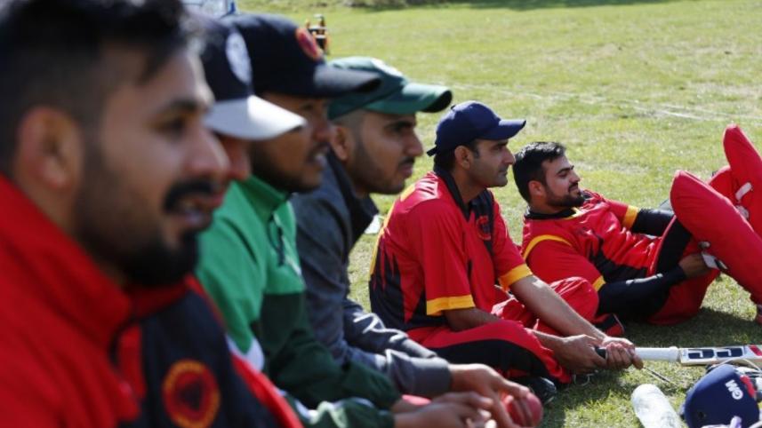 Hamid Wardak and his teammates